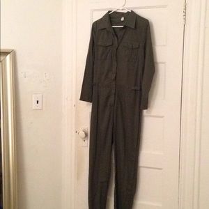 Army green jumpsuit 8 10